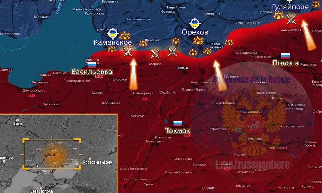 L'ARMÉE RUSSE AVANCE À ZAPOROZHYE